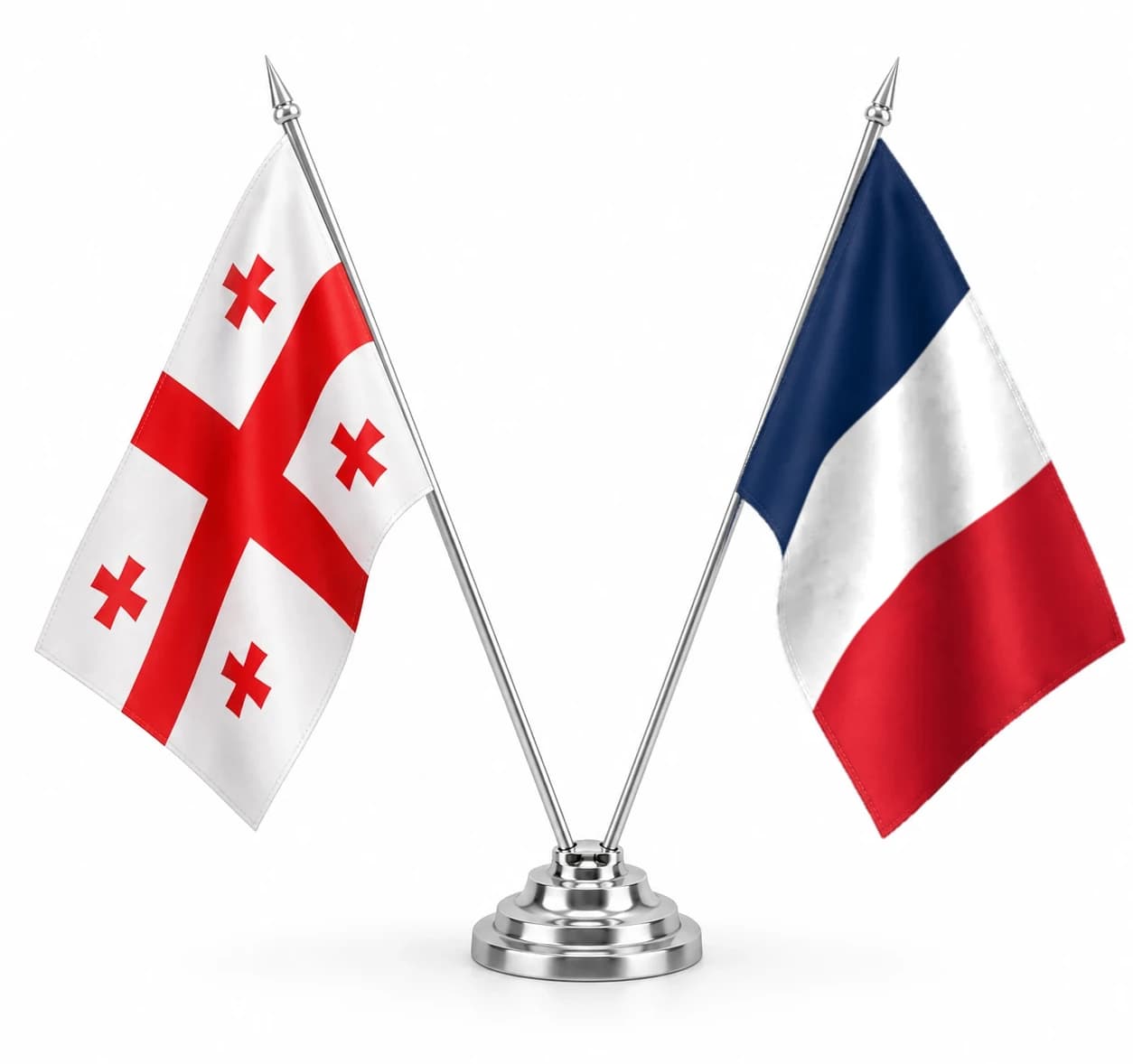 საქართველოსა და საფრანგეთის მაგიდის დროშების სეტი